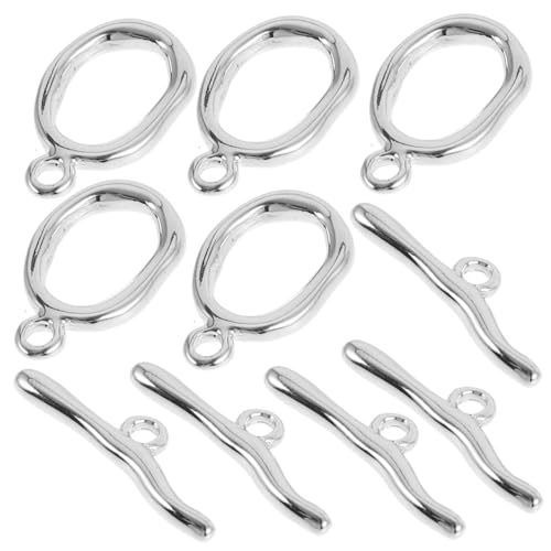 ORFOFE 5 Sätze Kupfer Ot Verschlüsse Goldplattiert Schmuckverbinder für Halsketten Armbänder DIY Schmuckherstellung Langlebige Metallverschlüsse pro Silberfarbene Ausführung von ORFOFE