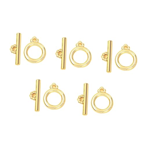 ORFOFE 5 Sätze Ot Verschlüsse für DIY Schmuck Goldene T Bar und Toggle Clasp für Armbänder und für Schmuckherstellung und Kreative Projekte von ORFOFE
