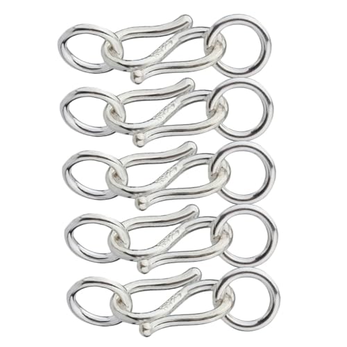 ORFOFE 5 Stück Sterling Silber S Haken Verschluss für DIY Armband Kette Schmuck Zubehör Nickelfrei Langlebig Sicher für Schmuckherstellung und Reparatur ORFOFE 5 Stück Sterling Silber S Haken Verschluss für DIY Armband Kette Schmuck Zubehör Nickelfrei Langlebig Sicher für Schmuckherstellung und Reparatur von ORFOFE