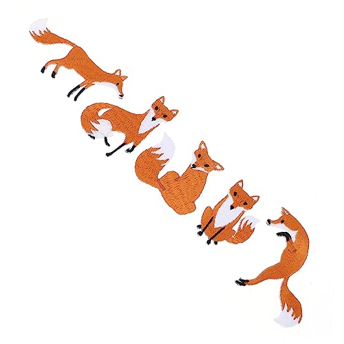 ORFOFE 5 Stück Teiliges Bestickte Fuchs Aufnäher zum Aufbügeln und Nähen Vielseitige Kleidungspatches für Jacken Schuhe Taschen DIY Bastelprojekte Langlebig und Hautfreundlich ORFOFE 5 Stück Teiliges Bestickte Fuchs Aufnäher zum Aufbügeln und Nähen Vielseitige Kleidungspatches für Jacken Schuhe Taschen DIY Bastelprojekte Langlebig und Hautfreundlich von ORFOFE