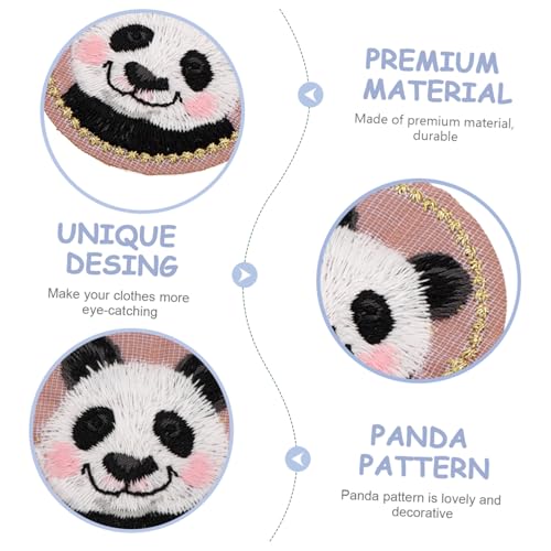 ORFOFE 5 Stück Teiliges Panda stickflecken Aufbügeln Niedliche DIY Kleidung Reparatur Applikationen Bestickte Flicken für Kleider Jeans Taschen Hüte und Bastelprojekte von ORFOFE