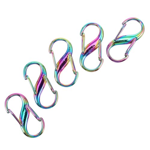 ORFOFE 5 Stück Teiliges Premium Kettenverschluss für Handtaschen DIY Metall Schnappverschluss in Regenbogenfarben Langlebiger und Vielseitiger Taschenverschluss für Individuelle von ORFOFE