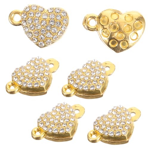 ORFOFE 5 Stück Teiliges Schmuckverschluss Herzform Magnetverschluss für Armbänder und Halsketten DIY Schmuckverbinder Einfache Montage für Geschenkherstellung und Reparatur ORFOFE 5 Stück Teiliges Schmuckverschluss Herzform Magnetverschluss für Armbänder und Halsketten DIY Schmuckverbinder Einfache Montage für Geschenkherstellung und Reparatur von ORFOFE
