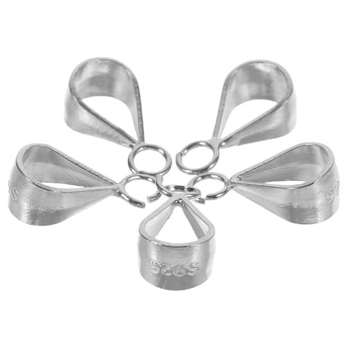 ORFOFE 5 Stück Teiliges Sterling Silber Schmuckanhänger Clip Langlebige und Glatte Oberfläche Vielseitige Verbindung für Halsketten und Armbänder für DIY Schmuckherstellung und Kreative von ORFOFE