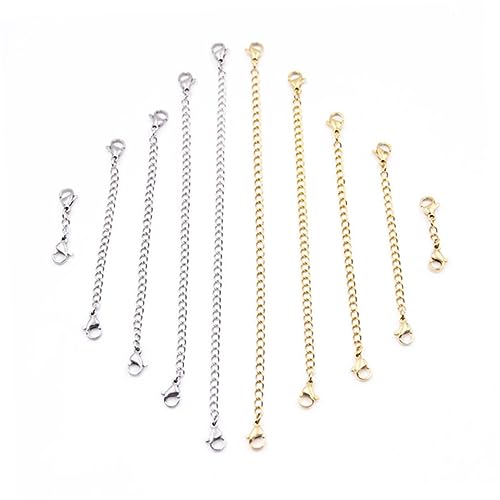 ORFOFE 5 Stück Teiliges Verlängerungsketten Set mit Karabinerverschlüssen für DIY Schmuckherstellung Kettenverlängerung für und Armbänder ORFOFE 5 Stück Teiliges Verlängerungsketten Set mit Karabinerverschlüssen für DIY Schmuckherstellung Kettenverlängerung für und Armbänder von ORFOFE