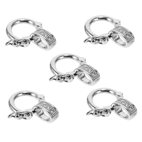ORFOFE 5 Stück Universeller Schmuckverschluss aus Langlebigem Vielseitiger Ketten Armbandverbinder für DIY Halsketten Sichere Stilvolle Schmuckkonverter in Silber ORFOFE 5 Stück Universeller Schmuckverschluss aus Langlebigem Vielseitiger Ketten Armbandverbinder für DIY Halsketten Sichere Stilvolle Schmuckkonverter in Silber von ORFOFE