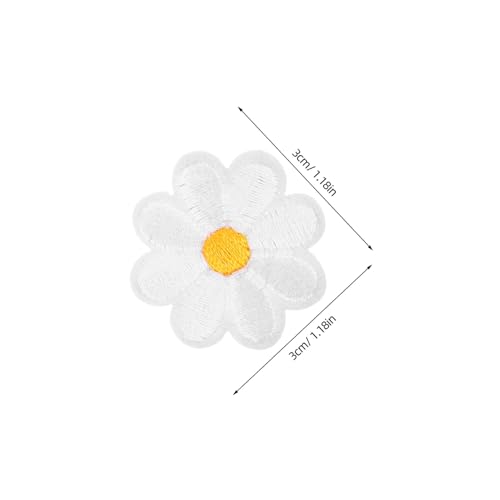 ORFOFE 50 Stück Aufnäher Bestickte Blumen Applikationen Strapazierfähige Stoffflicken für Jeans Jacken Taschen Vielseitig zum Nähen oder Aufbügeln Modische Textil-dekoration von ORFOFE