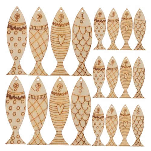 ORFOFE 50 Stück Bemalte Fischanhänger Fischbastelrohlinge Mit Ornament Klein Für Treibholzmalerei Miniaturbedarf Projekt Nautische Dekoration Meerestiere Natürliche ORFOFE 50 Stück Bemalte Fischanhänger Fischbastelrohlinge Mit Ornament Klein Für Treibholzmalerei Miniaturbedarf Projekt Nautische Dekoration Meerestiere Natürliche von ORFOFE