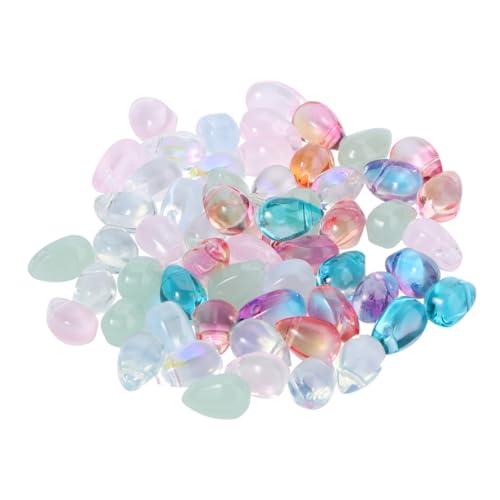 ORFOFE 50 Stück Bunte Facettierte Glasperlen Wassertropfenform Glatte Oberfläche Langlebiges DIY Schmuckmaterial für Halsketten Armbänder Schlüsselanhänger und Haarschmuck von ORFOFE