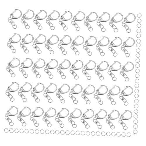 ORFOFE 50 Stück C federhaken aus Zinklegierung Robuster Schlüsselanhänger mit Federclip Silberfarbene Metall haken für Schlüssel Rucksack DIY schmuck und Alltagsgebrauch ORFOFE 50 Stück C federhaken aus Zinklegierung Robuster Schlüsselanhänger mit Federclip Silberfarbene Metall haken für Schlüssel Rucksack DIY schmuck und Alltagsgebrauch von ORFOFE