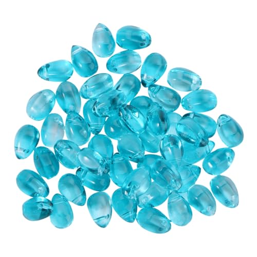 ORFOFE 50 Stück Glas Tropfen Perlen Anhänger Handgefertigte Tschechische Tropfenförmige Glasperlen DIY Schmuckzubehör für Halsketten Armbänder Schlüsselanhänger Bunte Quasten Anhänger von ORFOFE
