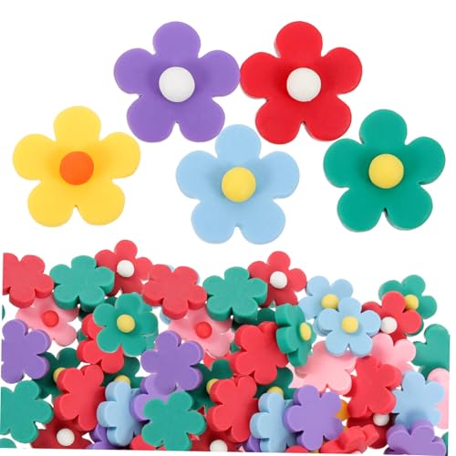 ORFOFE 50 Stück Resin Blumen Charms Mittelgroß Langlebige DIY Dekoration für Handyhüllen Haarnadeln und Bastelarbeiten Bunte Miniatur Blüten für Kreative Handarbeiten von ORFOFE
