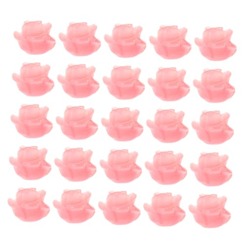 ORFOFE 50 Stück Rosa Muschel Rosenperlen Carved Schmuck Perlen DIY Armband Zubehör für Basteln Glatte Oberfläche Langlebig für Halsketten und Geschenkideen von ORFOFE