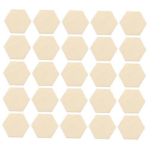 ORFOFE 50 Stück Sechseckige Holzsplitter Dekorationen Ornamente Hochzeitsdekor Sechseckbretter Braune Bastelsechsecke Holzige Dekorkarten Sechsecke Dekorationen Für Zuhause von ORFOFE