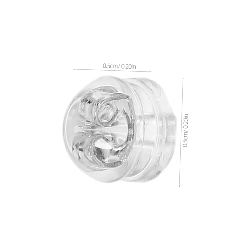 ORFOFE 50 Stück Silikon Ohrstecker Verschluss Silber Earring Backs Für Dünne Ohrringstifte Wiederverwendbar Klar Ersatz Ohrstecker Stopper Sicherer Halt von ORFOFE