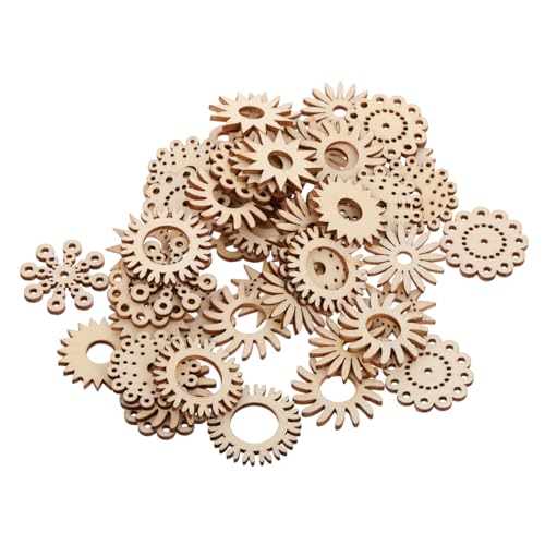 ORFOFE 50 Stück Teiliges Handbemalter Holzblumen Bunte Dekorative Holzteile für DIY Bastelprojekte Kreative Holzformen für Scrapbooking Heim und Partydekoration ORFOFE 50 Stück Teiliges Handbemalter Holzblumen Bunte Dekorative Holzteile für DIY Bastelprojekte Kreative Holzformen für Scrapbooking Heim und Partydekoration von ORFOFE