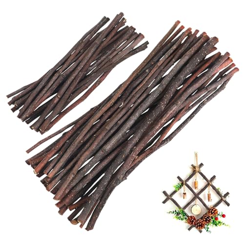 ORFOFE 50 Stück Teiliges Lange Natürliche Holzstäbchen Robustes Holz für Basteln DIY Dekoration Foto Requisiten Vielseitige Holzstäbe für Kreative Heimprojekte von ORFOFE