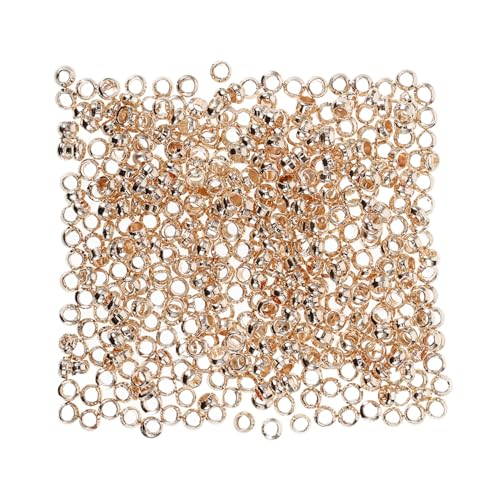 ORFOFE 500 Stück Spacer Perlen aus Vergoldetem Kupfer Runde DIY Schmuckperlen mit Glatten Kanten Roségoldfarbene Zwischenperlen für Armbänder und Bastelarbeiten ORFOFE 500 Stück Spacer Perlen aus Vergoldetem Kupfer Runde DIY Schmuckperlen mit Glatten Kanten Roségoldfarbene Zwischenperlen für Armbänder und Bastelarbeiten von ORFOFE