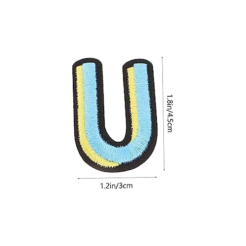 ORFOFE 52 Stück Teiliges Alphabet Aufnäher Bunte Stoffbuchstaben zum Aufnähen und Aufbügeln DIY Applikationen für Kleidung Taschen Hüte Strapazierfähige Applikationen für Kreative von ORFOFE
