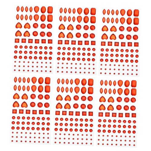ORFOFE 6 Blätter DIY Kristall Aufkleber Selbstklebend Acryl Strasssteine Schmucksteine Handgemacht für Bastelarbeiten Geschenkdekoration Rot ORFOFE 6 Blätter DIY Kristall Aufkleber Selbstklebend Acryl Strasssteine Schmucksteine Handgemacht für Bastelarbeiten Geschenkdekoration Rot von ORFOFE