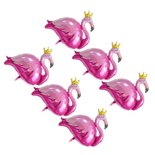 ORFOFE 6 Stück Flamingo Aluminiumfolie Ballons Hawaiian Party Dekorationen Kreative Foto Requisiten Party Deko Luftballons für Sommergeburtstag Strandfest ORFOFE 6 Stück Flamingo Aluminiumfolie Ballons Hawaiian Party Dekorationen Kreative Foto Requisiten Party Deko Luftballons für Sommergeburtstag Strandfest von ORFOFE