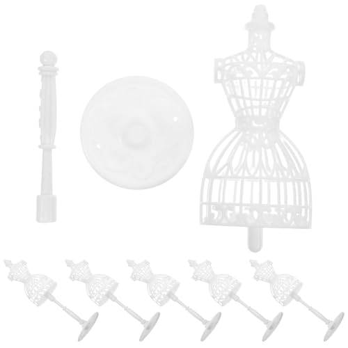 ORFOFE 6 Stück Hohler Mini Art Mannequin Weiß Miniatur Puppenständer für Puppenkleidung Kreatives Design Sicherer für Puppenhaus Dekoration ORFOFE 6 Stück Hohler Mini Art Mannequin Weiß Miniatur Puppenständer für Puppenkleidung Kreatives Design Sicherer für Puppenhaus Dekoration von ORFOFE