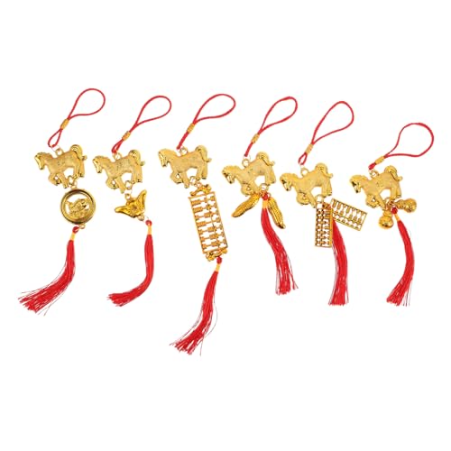 ORFOFE 6 Stück Teiliges Chinesische Neujahrs Hängedekoration Jahr des Pferdes Rote Quasten Anhänger Glücksbringer für Büro und Zuhause Kompakte Traditionelle Frühlingsfest Ornamente ORFOFE 6 Stück Teiliges Chinesische Neujahrs Hängedekoration Jahr des Pferdes Rote Quasten Anhänger Glücksbringer für Büro und Zuhause Kompakte Traditionelle Frühlingsfest Ornamente von ORFOFE