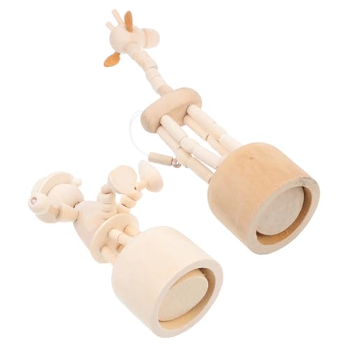 ORFOFE 6 Stück Teiliges DIY Holz Bastelset für Unbemalte Holzfiguren Kleine Puppen Giraffen Robustes Holzmaterial Bastelspielzeug und Dekorative Desktop Ornamente für Mädchen und Jungen von ORFOFE