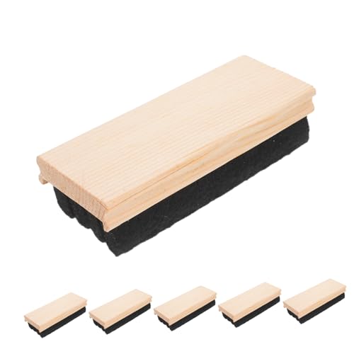 ORFOFE 6 Stück Teiliges Holz Filz Kreideradierer mit Wollfilz Langlebige Tafelreiniger für Lehrer Klassenzimmer und Büro Vielseitig für Kreidetafeln und Kreative Bastelprojekte von ORFOFE