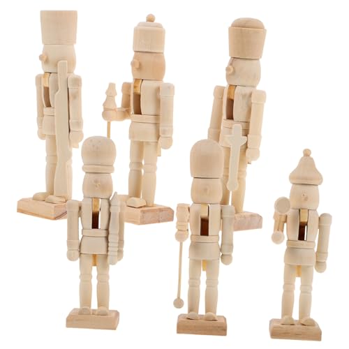 ORFOFE 6 Stück Teiliges Holz Unbemalt zum Bemalen DIY Weihnachtsdekoration Handgefertigt Stabile Holzfigur Geschenkidee für Bastelfreunde und Kreative Gestaltung ORFOFE 6 Stück Teiliges Holz Unbemalt zum Bemalen DIY Weihnachtsdekoration Handgefertigt Stabile Holzfigur Geschenkidee für Bastelfreunde und Kreative Gestaltung von ORFOFE
