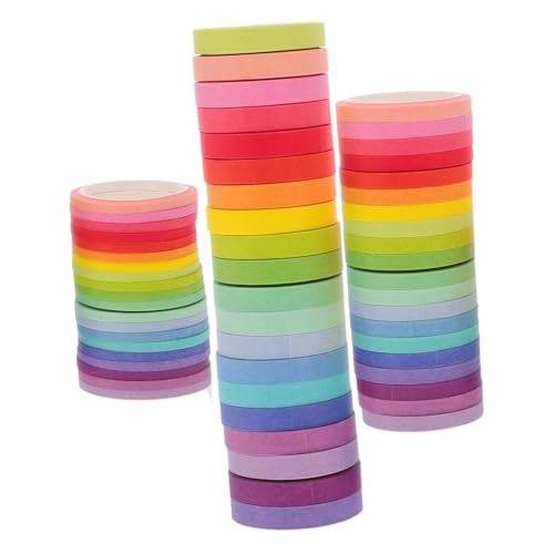 ORFOFE 60 Rollen Malerband Für Journaling Scrapbook DIY Journal Klebebänder Maler Masking Klebebänder DIY Masking Dünne Bastelbänder Farbiges Washi Klebeband Maler von ORFOFE