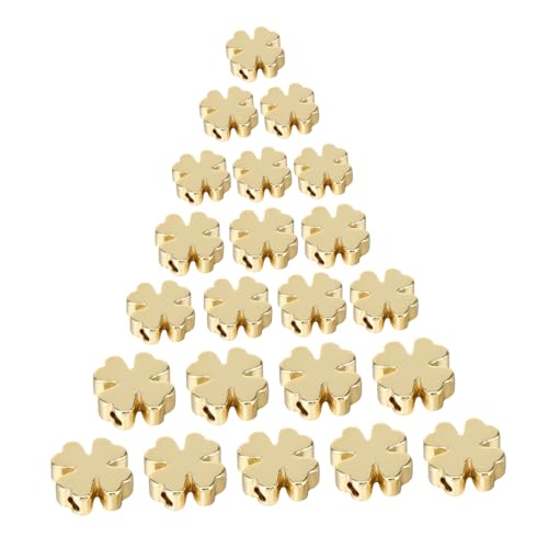ORFOFE 60 Stück Gold Spacer Perlen mit Glatter Oberfläche Kleeblatt Schmuck DIY Bastelperlen für Armbänder Halsketten Ohrringe Zubehör für Schmuckherstellung und Reparatur ORFOFE 60 Stück Gold Spacer Perlen mit Glatter Oberfläche Kleeblatt Schmuck DIY Bastelperlen für Armbänder Halsketten Ohrringe Zubehör für Schmuckherstellung und Reparatur von ORFOFE