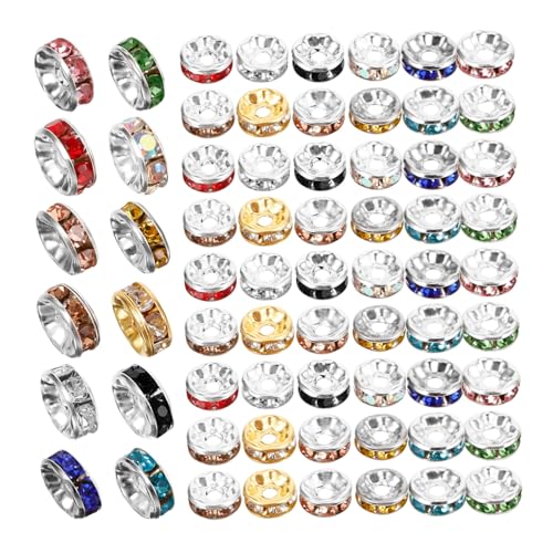 ORFOFE 600 Stück Bunte Strass Abstandshalterperlen mit DIY Schmuckherstellung Bastelperlen für Armbänder Halsketten Ohrringe Leichte Spacer Beads für Kreative Bastelprojekte ORFOFE 600 Stück Bunte Strass Abstandshalterperlen mit DIY Schmuckherstellung Bastelperlen für Armbänder Halsketten Ohrringe Leichte Spacer Beads für Kreative Bastelprojekte von ORFOFE