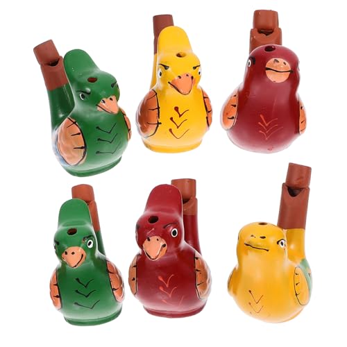 ORFOFE 6Stücke Keramik Vogelpfeifen für Niedliche Kleine Wasservogelpfeifen für Musik und Partys Buntes Design Spaß für Kleinkinder von ORFOFE