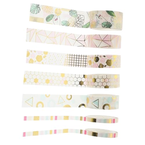 ORFOFE 7 Rollen Dekoratives Washi Tape mit Geometrischem Muster pro Buntes DIY Klebeband für Scrapbooking Geschenkdekoration Notizbücher Kreative Bastelprojekte von ORFOFE