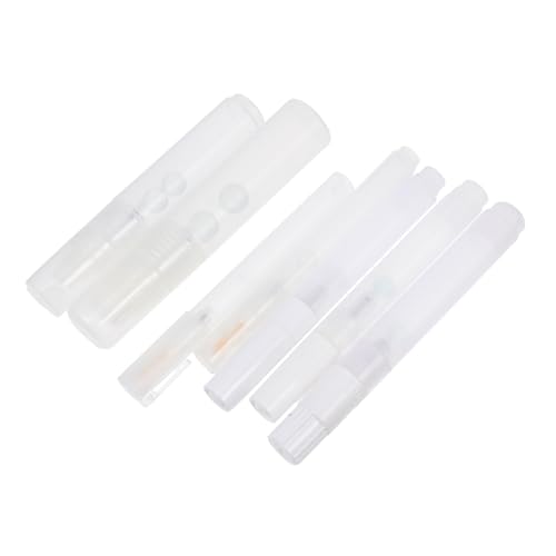 ORFOFE 7 Stück Teiliges Leere Kunststoff stifthüllen Praktische Nachfüllbare Paint Pen Hüllen Langlebige Weiße Graffiti Stifthalter mit Glasperlen für Gleichmäßige Farbmischung von ORFOFE