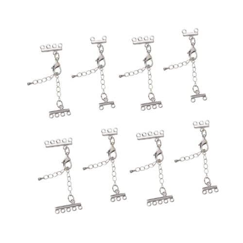 ORFOFE 8 Stück Edelstahl Armbandverlängerung Ketten Verstellbar Langlebig Praktische Schmuckverlbindung DIY Zubehör für Halsketten und Armbänder ORFOFE 8 Stück Edelstahl Armbandverlängerung Ketten Verstellbar Langlebig Praktische Schmuckverlbindung DIY Zubehör für Halsketten und Armbänder von ORFOFE