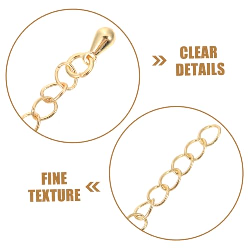 ORFOFE 8 Stück Gold Verlängerungsketten DIY Schmuckverlängerung Kettenverlängerung für Halsketten Armbänder Schmuckherstellung Zubehör ORFOFE 8 Stück Gold Verlängerungsketten DIY Schmuckverlängerung Kettenverlängerung für Halsketten Armbänder Schmuckherstellung Zubehör von ORFOFE