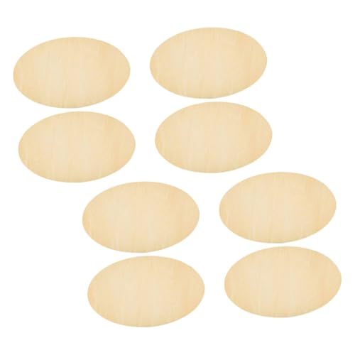 ORFOFE 8 Stück Teiliges Ovale Unbehandelte Holzscheiben Blanke Holzformen für DIY basteln Kreative Holzscheiben für Individuelle Dekoration und Kunstprojekte von ORFOFE