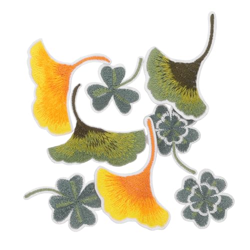 ORFOFE 8 Stück Teiliges Set Selbstklebende Dekorative Ginkgo Patches mit Farbverlauf und Vierblättrigem Kleeblatt Sticker für Kleidung Taschen und Schuhe Strapazierfähige Reparatur und ORFOFE 8 Stück Teiliges Set Selbstklebende Dekorative Ginkgo Patches mit Farbverlauf und Vierblättrigem Kleeblatt Sticker für Kleidung Taschen und Schuhe Strapazierfähige Reparatur und von ORFOFE