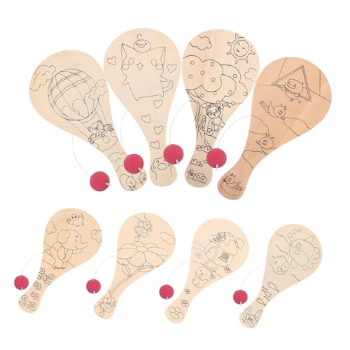 ORFOFE 8 Stück Teiliges Unbemalte Handliche Holz Paddel für DIY Blanko Tischtennisschläger zum Bemalen Kreative Graffiti Malspielzeuge für Künstlerische Entwicklung ORFOFE 8 Stück Teiliges Unbemalte Handliche Holz Paddel für DIY Blanko Tischtennisschläger zum Bemalen Kreative Graffiti Malspielzeuge für Künstlerische Entwicklung von ORFOFE