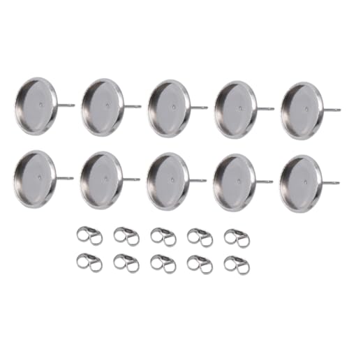 ORFOFE 80 Stück Teiliges Edelstahl Ohrstecker Fassung mit Runden Cabochon Trays und Ohrstecker Verschlüssen Langlebig für DIY Schmuckherstellung und Individuelle Ohrringe Basteln ORFOFE 80 Stück Teiliges Edelstahl Ohrstecker Fassung mit Runden Cabochon Trays und Ohrstecker Verschlüssen Langlebig für DIY Schmuckherstellung und Individuelle Ohrringe Basteln von ORFOFE