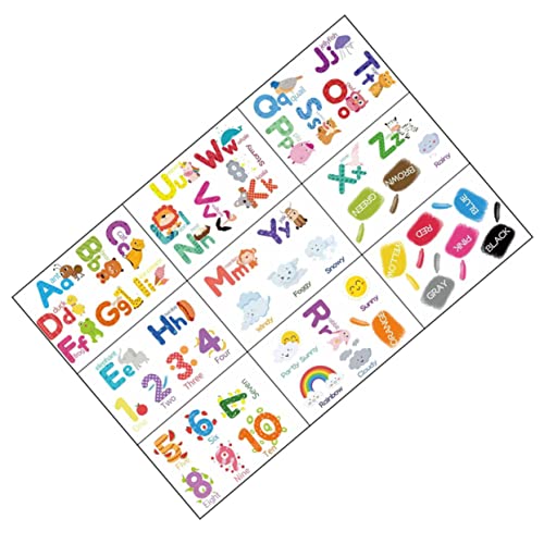 ORFOFE 9 Blätter Bunte Teilige Frühpädagogische Wandtattoos Alphabet Zahlen Wetter Farben für Kinderzimmer Klassenzimmer Selbstklebend Pädagogisch Vielseitig Gestaltet ORFOFE 9 Blätter Bunte Teilige Frühpädagogische Wandtattoos Alphabet Zahlen Wetter Farben für Kinderzimmer Klassenzimmer Selbstklebend Pädagogisch Vielseitig Gestaltet von ORFOFE