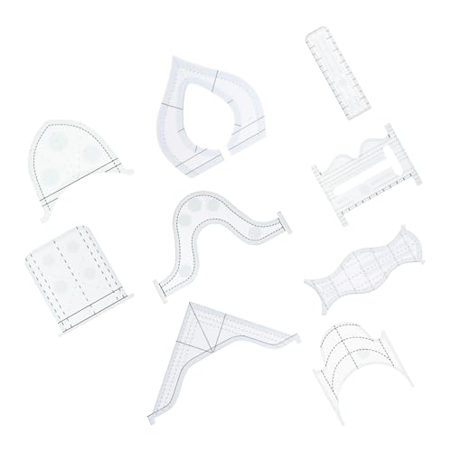 ORFOFE 9 Stück Teiliges Acryl Patchwork Lineal Transparentes Formstabiles Nählineal mit Ungewöhnlichen Formen für DIY Nähmaschinen und Präzises Schneiden von Quiltvorlagen ORFOFE 9 Stück Teiliges Acryl Patchwork Lineal Transparentes Formstabiles Nählineal mit Ungewöhnlichen Formen für DIY Nähmaschinen und Präzises Schneiden von Quiltvorlagen von ORFOFE