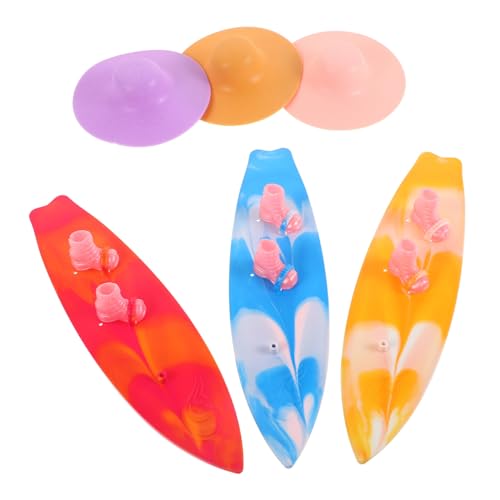 ORFOFE 9 Stück Teiliges Mini Surfbrett mit Puppenhut und Stiefeln Realistische Strandspielzeug Deko für Teens Erwachsene Hawaii Sommer Motto Party Favor von ORFOFE