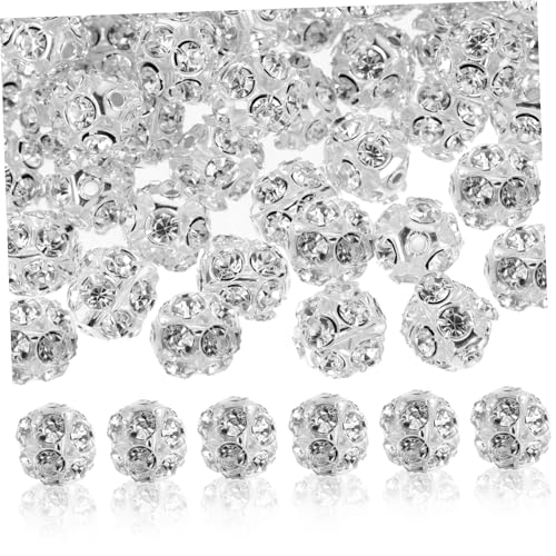 ORFOFE 90 Stück Teiliges Perlen Silberne Strassperlen aus Langlebige DIY Schmuckperlen für Armbänder Halsketten Ringe mit Funkelnder Diamant Einlage für Individuelle Schmuckgestaltung ORFOFE 90 Stück Teiliges Perlen Silberne Strassperlen aus Langlebige DIY Schmuckperlen für Armbänder Halsketten Ringe mit Funkelnder Diamant Einlage für Individuelle Schmuckgestaltung von ORFOFE