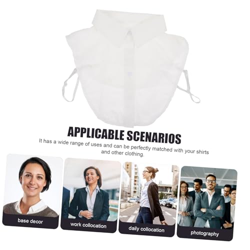 ORFOFE Abnehmbarer Fake Kragen Damen Blusenkragen Einsatz Halbshirt Krageneinsatz Weich Atmungsaktiv Modischer Kleidungskragen Zubehör für Pullover und Blusen von ORFOFE