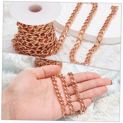 ORFOFE Aluminiumkette Rosegold Schmuck DIY Kettenband für Handtasche Crossbody Robust Glatte Oberfläche Vielseitig für Halsketten Armbänder Kleidungsschmuck Selbermachen ORFOFE Aluminiumkette Rosegold Schmuck DIY Kettenband für Handtasche Crossbody Robust Glatte Oberfläche Vielseitig für Halsketten Armbänder Kleidungsschmuck Selbermachen von ORFOFE
