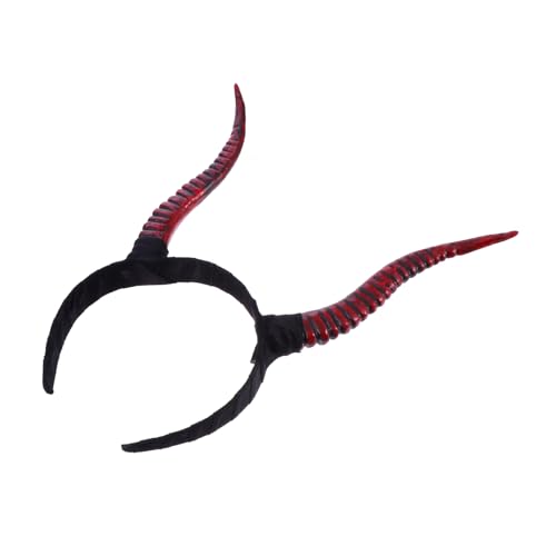 ORFOFE Antelope Horn Haarreif Rot Leicht Halloween Haarschmuck Retro Kopfband Cosplay Party Zubehör Unisex Stirnband für Karneval Fasching Fotografie von ORFOFE