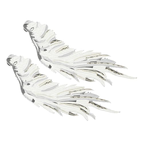 ORFOFE Bestickte Flügel Applikation Engelsflügel Spitze Patch zum Aufnähen DIY Kleidung Dekor Langlebiges Hautfreundliches Spitzenornament für Jacken Röcke Pullover von ORFOFE